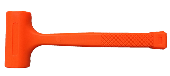 Orange-Hammer in einer Injektion ohne Funken, ohne Rückprall, mit Stahlkugeln im Inneren
