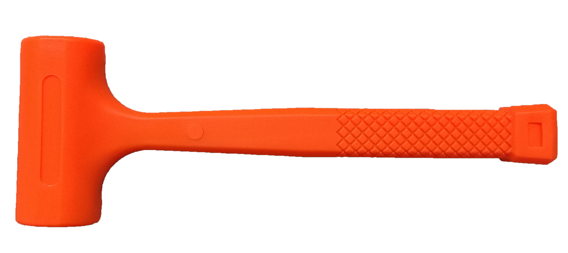 Orange-Hammer in einer Injektion ohne Funken, ohne Rückprall, mit Stahlkugeln im Inneren