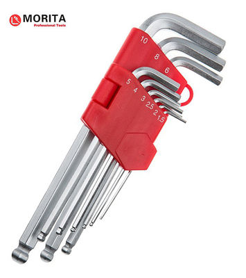 kaufen Kunststoffhalter, Kugelkopf-Inbusschlüssel, 9-teilig, CR-V-Stahl, 1,5 mm, 2 mm, 2,5 mm, 3 mm, 4 mm, 5 mm, 6 mm, 8 mm, bis 25° abgewinkelte Verschraubung online manufacture