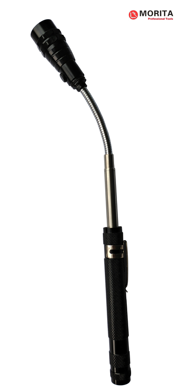 Sanitärwerkzeuge Teleskopische Magnet Taschenlampe mit 3 LED-Lampen 360° einstellbarer Magnetkopf Länge 550mm