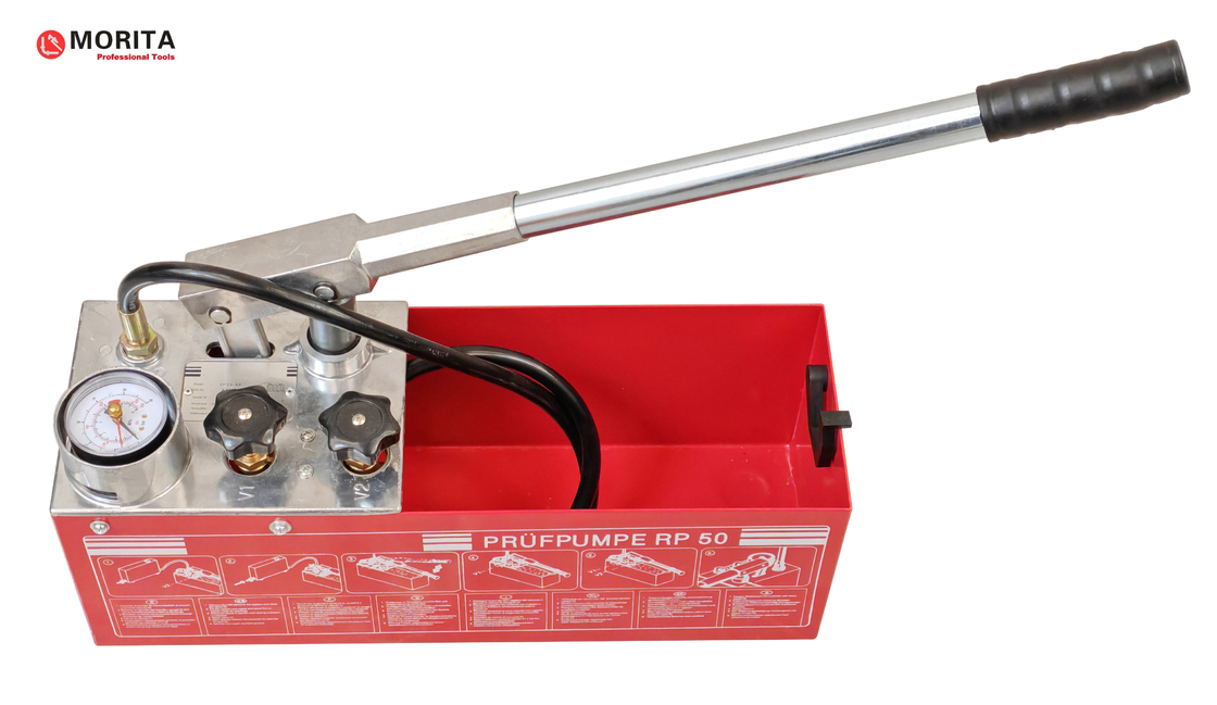 Hydraulische Testpumpe 5Mpa 12L Rohrleitungswerkzeuge Messing und Stahl und Alloy Druckwasserleitung und Leckageprüfung