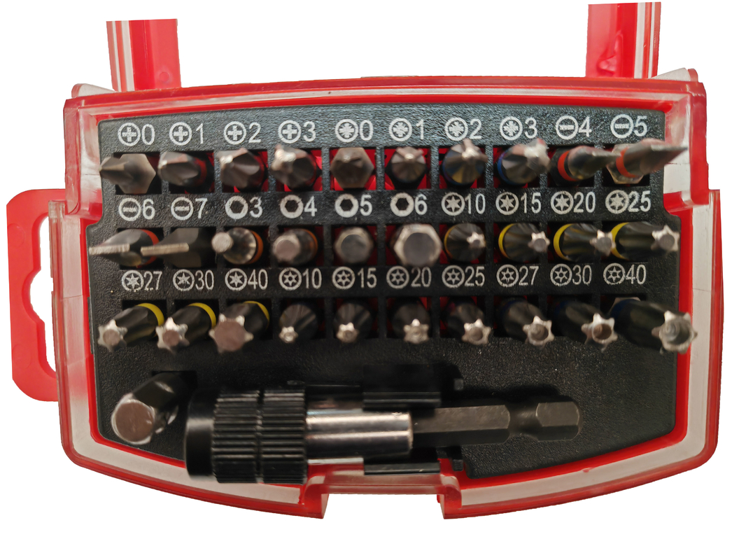Schraubenzieher und Steckdosensatz 32 Stück S2/CR-V Stahl S2-Material ist ideal für angetriebene Bohrer und Aufprallfahrzeuge