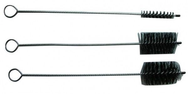 Rauchreinigungsbürste 3 Stück 400 mm Stahl und Nylon Rund Ø52 mm Rund Ø15 mm Flach 52*30 mm Silber Sanitärwerkzeuge